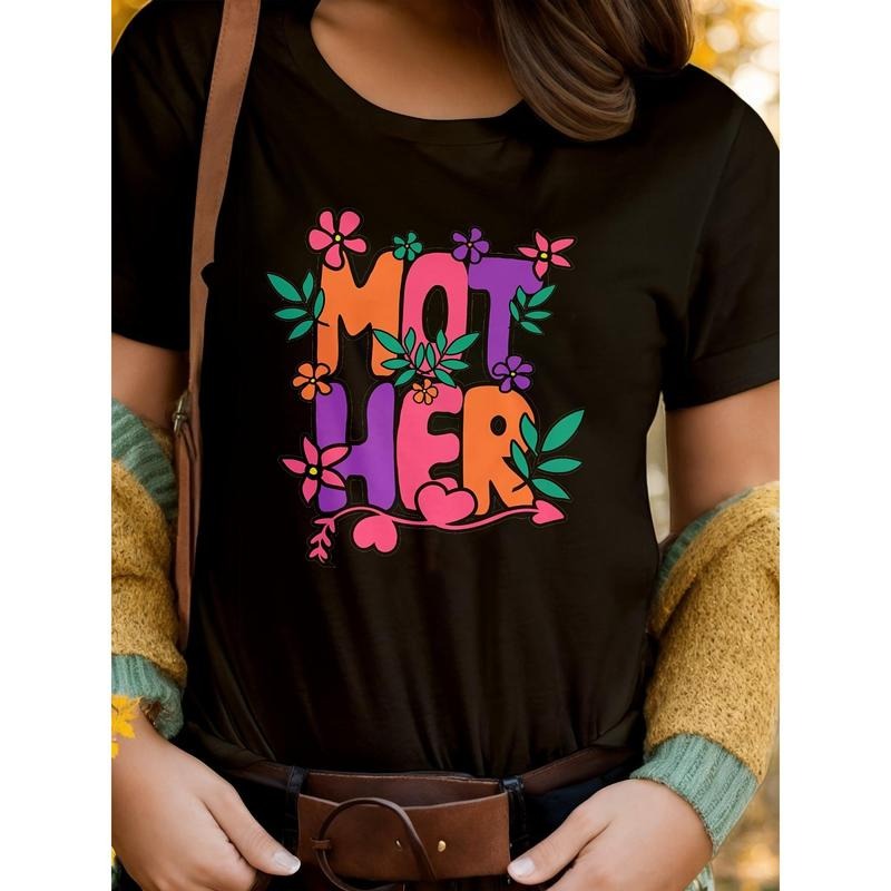 Colorful and Charming T - Shirt: Make a Statement about Maternal Love with a Floral - embellished Graphic