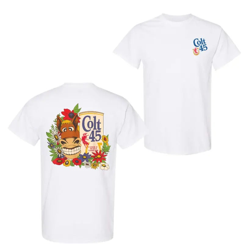 Colt 45 Classic Floral Donkey 2 Sided Shirt T-Shirts, Hoodie, Sweatshirt