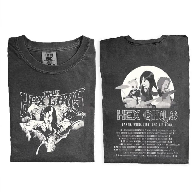 Comfort Color Hex Girls Concert T-shirt, Nature-Inspired, Casual Wear, Unique Graphic Tee Cotton Top Hoodie, Sweatshirt