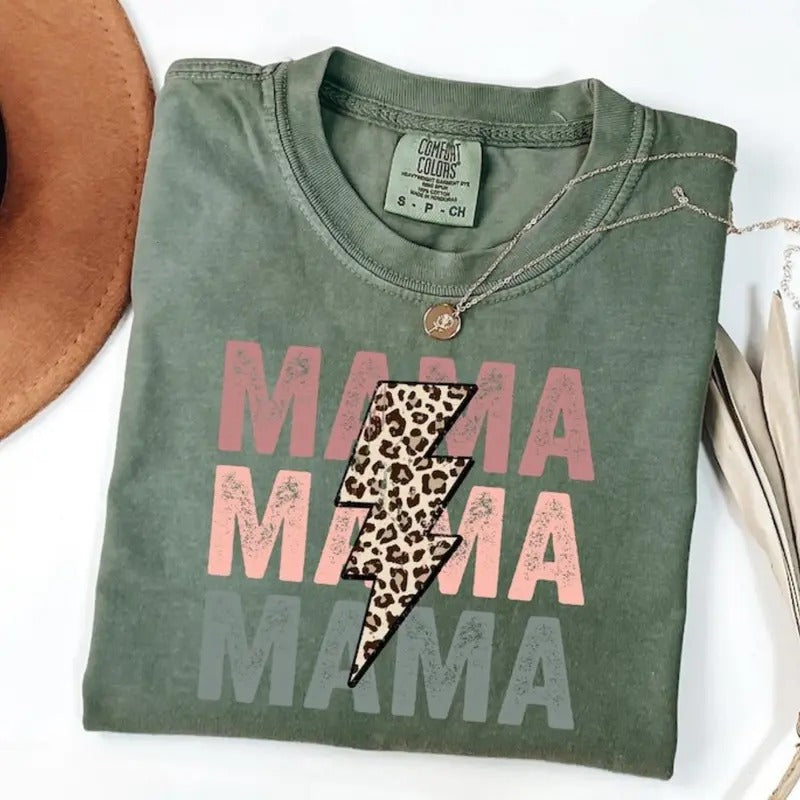 Comfort Color Mama T-shirt, Cute Mom T-shirt, Mom Life Tee, Gift For Mama, Casual Mom, Graphic Mama Tee, Mother's Day...