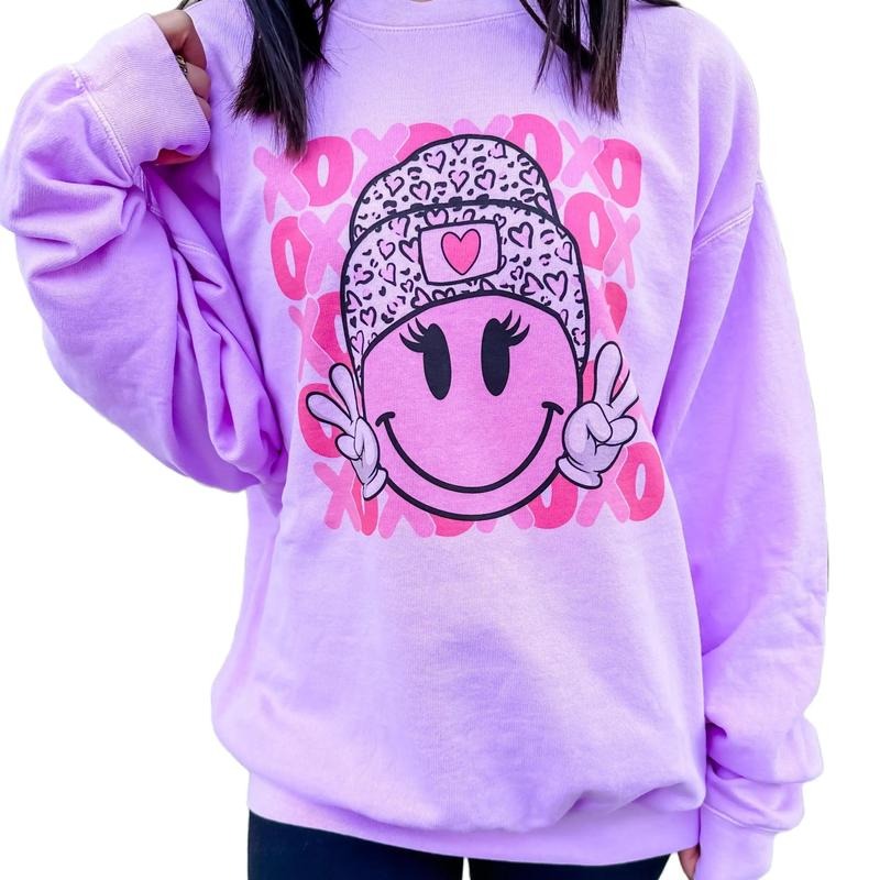 Comfort Colors- XOXO Peace Graphic Sweatshirt T-Shirts, Hoodie | HypeDripTees.com