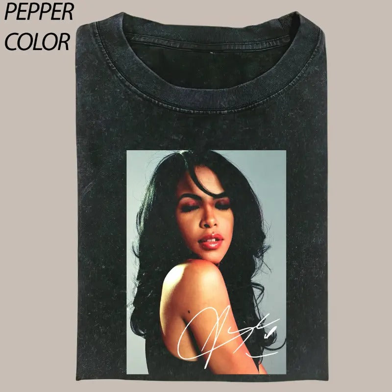 Comfort Colors Aaliyah Bootleg Shirt Black, Vintage Rap Hip Hop Tee Aaliyah, Merch Oversized Heavy Cotton Tee, Vintage...