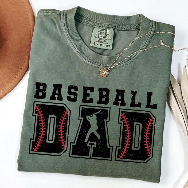 Comfort Colors Baseball Dad Shirt, Baseball Daddy Tee, Fathers Day Gift, New Dad Shirt, Game Day T-Shirt, Gift for Dad...