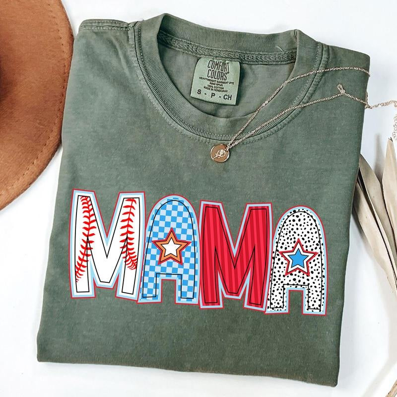 Comfort Colors Baseball Mama Shirt, Game Day T-shirt, Baseball Mom T-Shirt, Baseball Tee, Mother's Day Gift, Sports Mom...