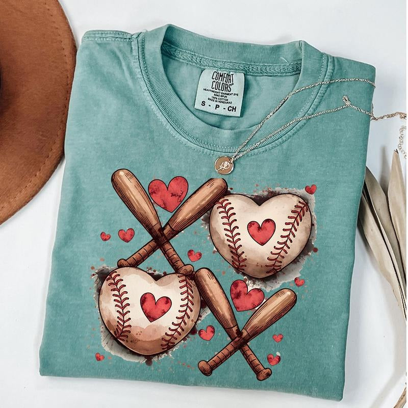 Comfort Colors Baseball Shirt, Heart Baseball Shirt, Baseball Mom Tee, Sport Mom Gift Hoodie, Sweatshirt | HypeDripTees.com