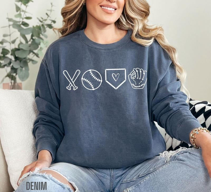 Comfort Colors Baseball Sweatshirt, Baseball Mom Tis the Season Game Day Tee Crewneck Cotton Fit Hoodie | HypeDripTees.com