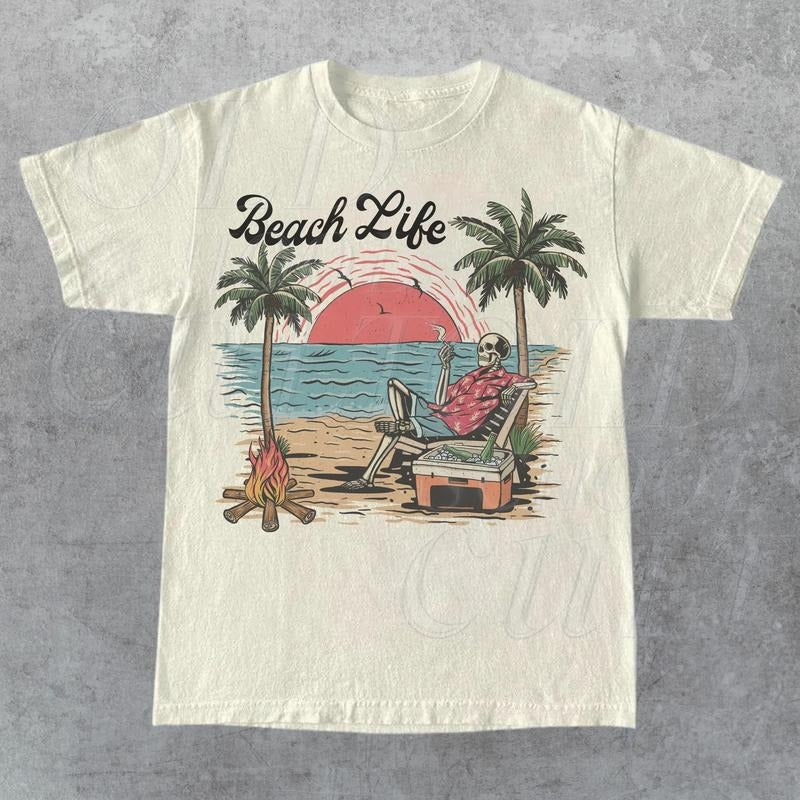 Comfort Colors Beachlife Vintage Graphic T-Shirt, Retro Unisex Skate Graphic Tee, Oversize Nostalgia 90s Shirt, Cute...