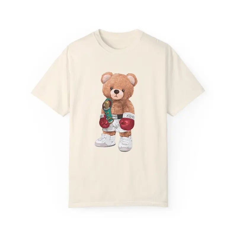 Comfort Colors Boxing Teddy Bear Shirt, American Professional Boxer Tee, Funny Bear Shirt, Canelo Boxing Bear T Shirt...
