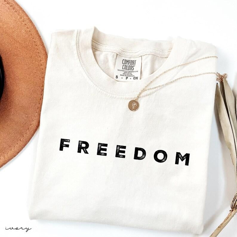 Comfort Colors Charlie Kirk Freedom Shirt, Freedom Shirt, Justice For Charlie, Patriotic Civil Rights Tee, Activist...