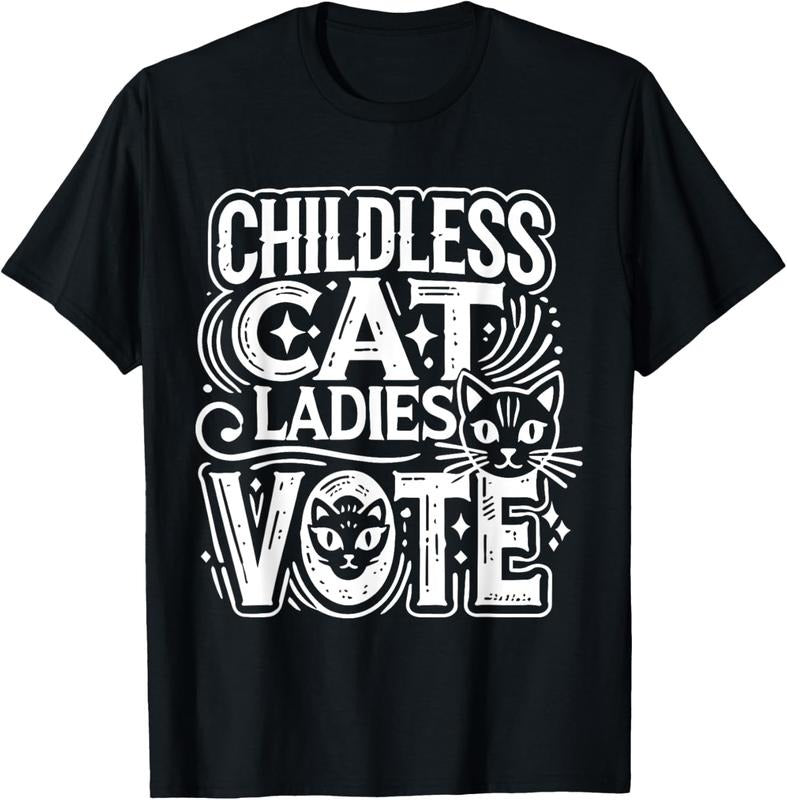 Comfort Colors Childless Cat Ladies Vote Shirt, Feminist T-Shirt Hoodie, Sweatshirt | HypeDripTees.com