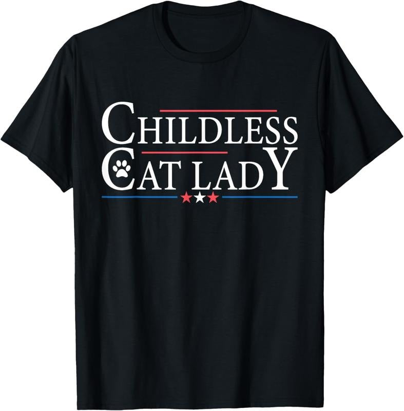 Comfort Colors Childless Cat Lady Funny Political Voting Election 2024 USA T-Shirts, Hoodie, Sweatshirt