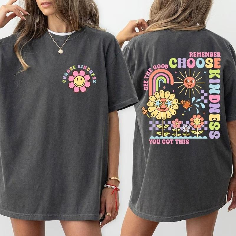 Comfort Colors Choose Kindness Shirt, Kindness Matters Tee, Vintage Inspired T-shirt, Be Kind Shirt, Teacher Appreciation...