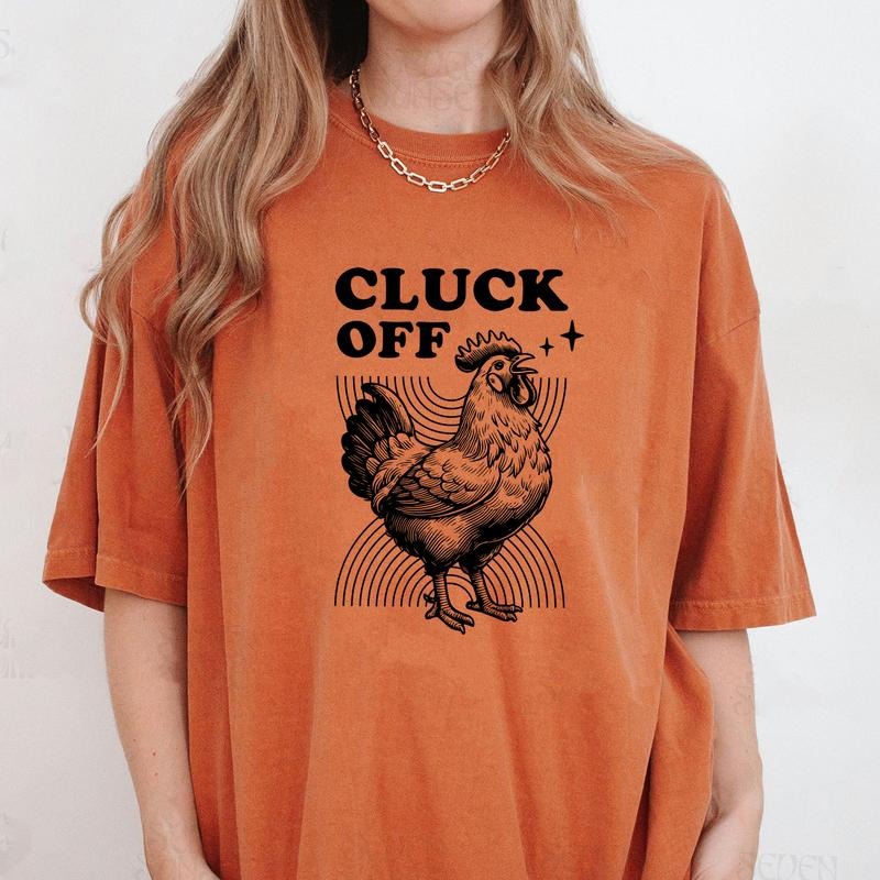 Comfort Colors Cluck Off Shirt, Funny Vintage Chicken Shirt, Animal Lover Shirt, Sarcastic T-Shirt Hoodie, Sweatshirt