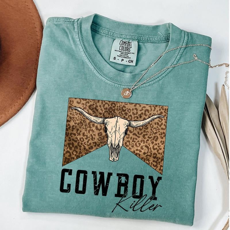 Comfort Colors Cowboy Killer Shirt, Vintage Inspired T-Shirt, Western Graphic Tee, Retro Tee Shirt, Boho, Music, Unisex...