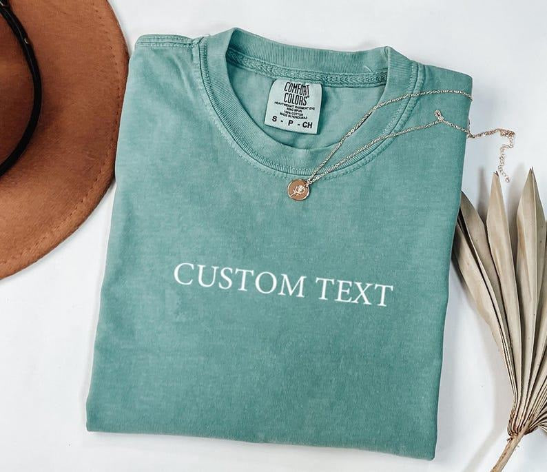 Comfort Colors Custom Text Shirt, Personalized Comfort Colors Shirt, Personalized Name Shirt, Custom Shirt for Women,...