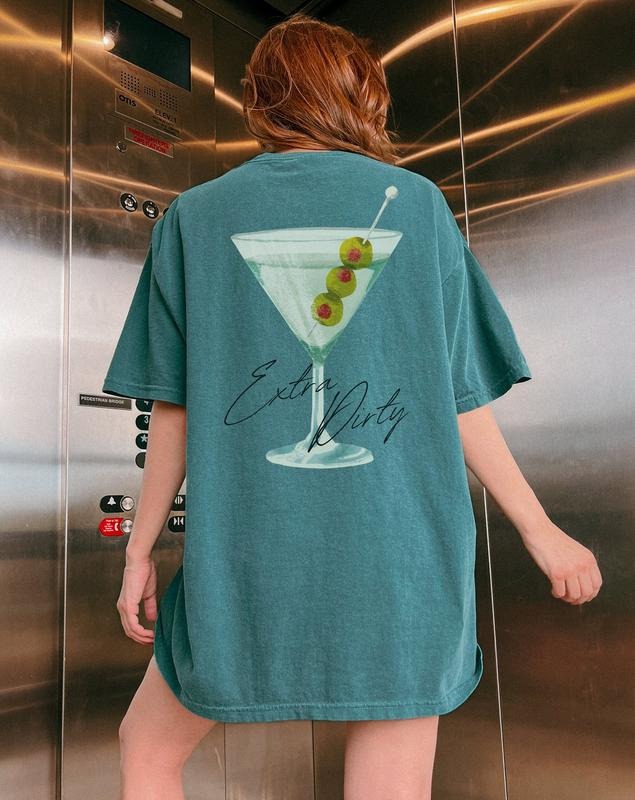 Comfort Colors Dirty Martini 2 Side Shirt Martini Lover Gift Martini Cocktail Pullover Tini Time Sweater Preppy Crewneck...