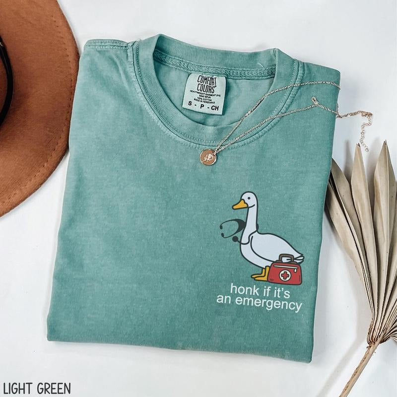 Comfort Colors Emergency Department Nurse Shirt, Silly Goose Emergency Nurse T-Shirt, ER Funny Nurse Gift, Emergency Room...