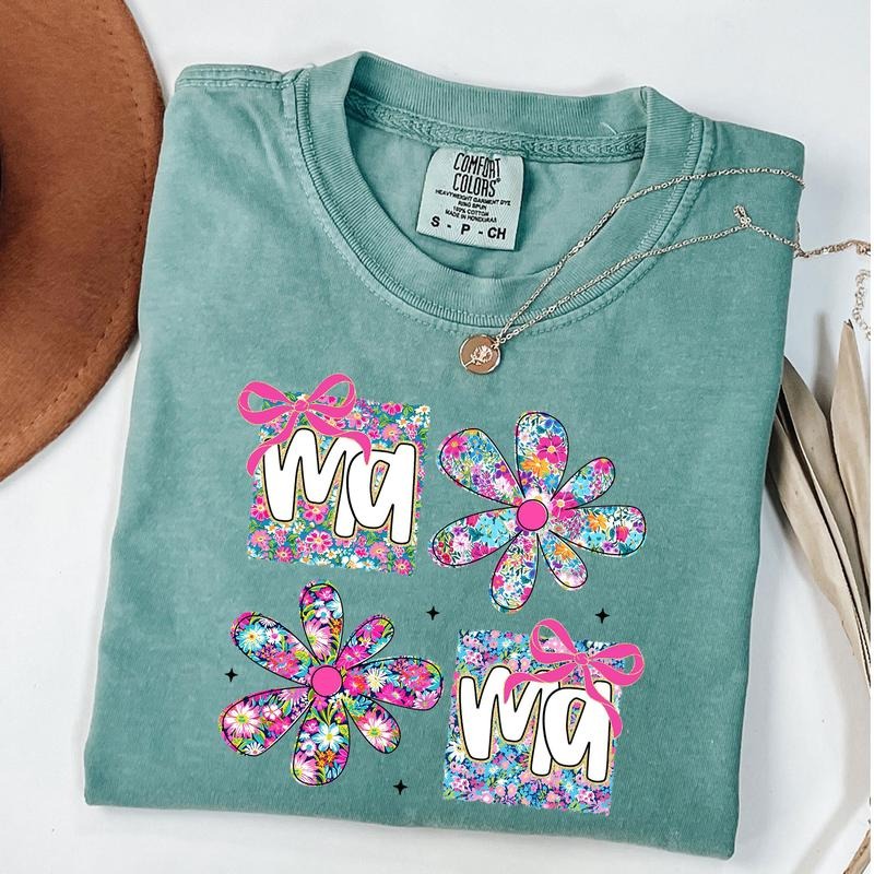 Comfort Colors Floral Mama Coquette Shirt, Mama Flower Shirt, Preppy Mama T-Shirt, Mothers Day Gift Hoodie, Sweatshirt