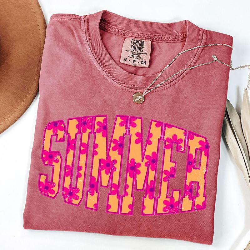 Comfort Colors Floral Summer Retro Flower Shirt Summer T-Shirts, Hoodie, Sweatshirt