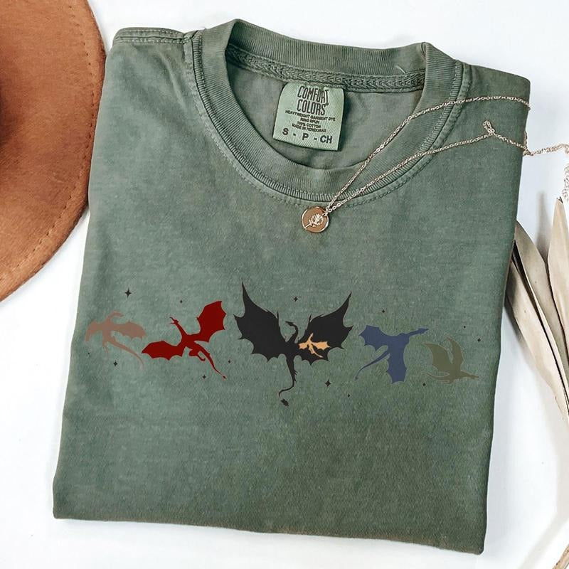 Comfort Colors Fourth Wing Shirt, Basgiath War College T-shirt, Bookish Tee, Fantasy Book Dragon Shirt Hoodie, Sweatshirt
