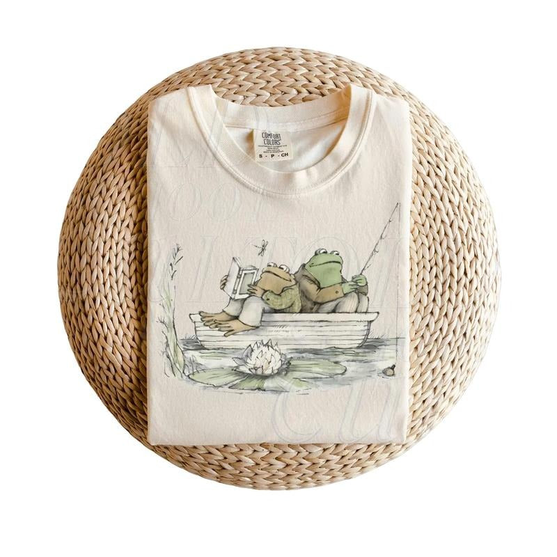 Comfort Colors Frog 90s Vintage Graphic Shirt, Retro Toad Tee, Nature Shirt, 2000s Frog T-Shirt, Book Lovers Shirt,...