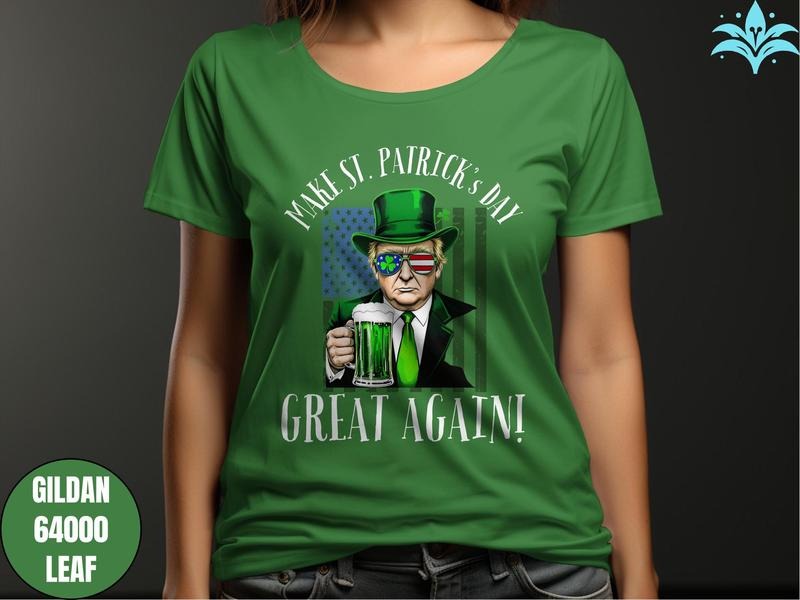 Comfort Colors Great Again St Patricks Day Sweatshirt St Patricks Trump Shirt Trump Shamrock Shirt Irish Day Trump Tee...