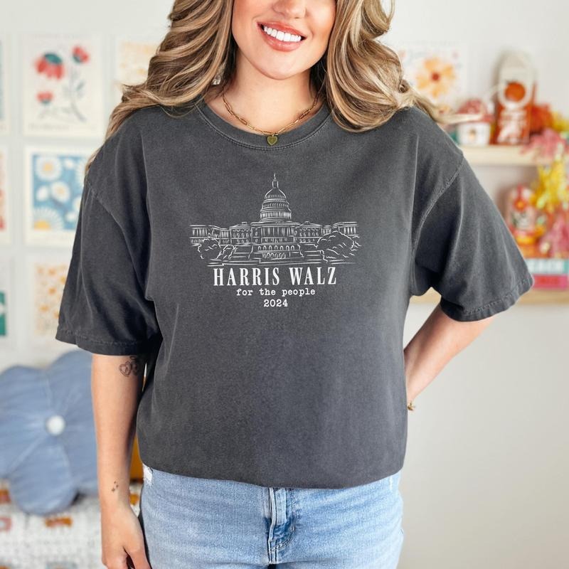 Comfort Colors Harris Walz 2024 Shirt, Kamala Harris Tim Walz 2024 Shirt, Harris Walz 2024 T-shirt, Democrat Shirt, For...