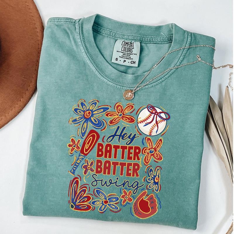 Comfort Colors Hey Batter Batter Swing Shirt, Game Day Baseball Coquette Shirt, Baseball Mom Shirt Hoodie, Sweatshirt