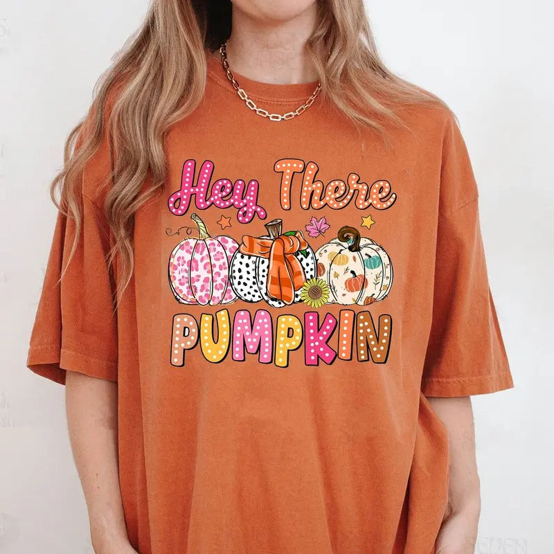 Comfort Colors Hey There Pumpkin Shirt, Fall Shirt, Its Fall Yall Shirt, Tis the Season Shirt, Thanksgiving Shirt Hoodie,...