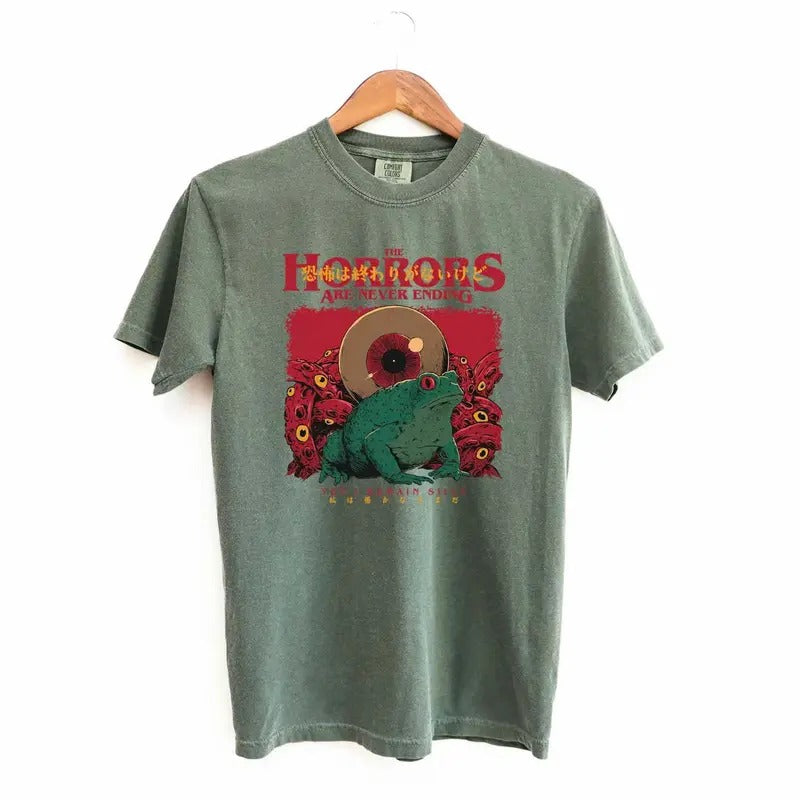 Comfort Colors Horrors are Never Ending T Shirt, Silly Comfort Colors T-Shirt Hoodie, Sweatshirt | HypeDripTees.com