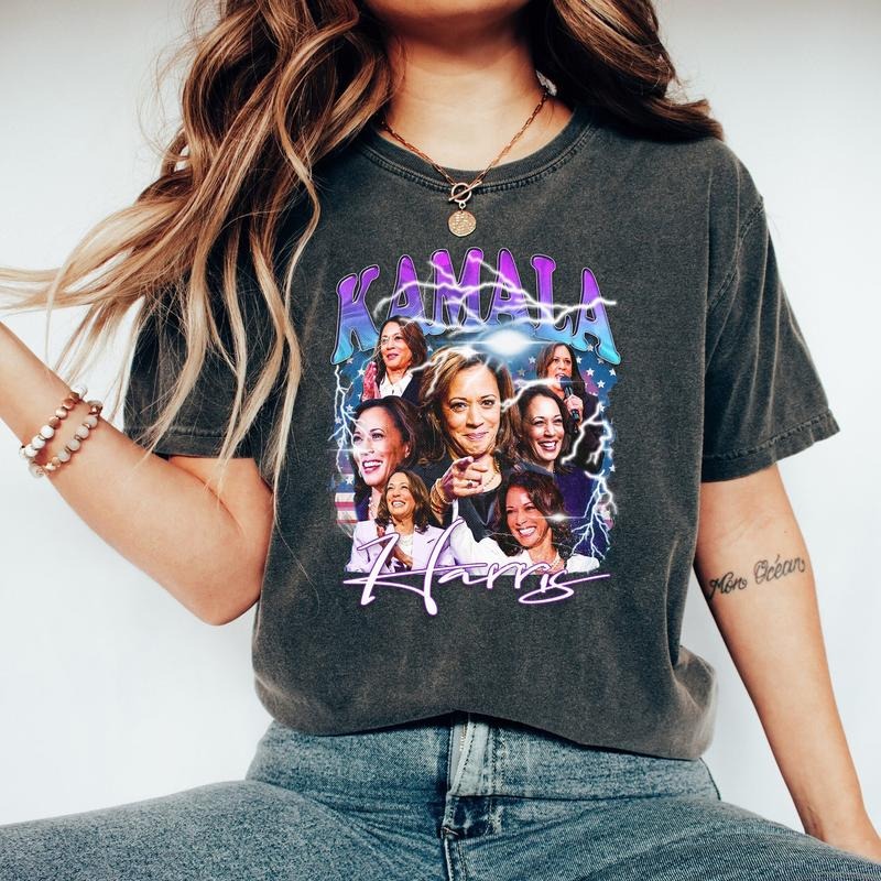 Comfort Colors Kamala Harris Bootleg Shirt, Kamala Harris Vintage Shirt, Kamala Harris Retro 90s T shirt, Democrat Shirt,...