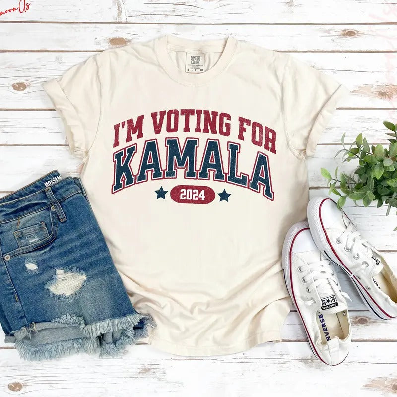 Comfort Colors Kamala Harris Shirt, I'm Voting for Harris, 2024 Elections Tee, Vote For President Tee, Kamala Harris...