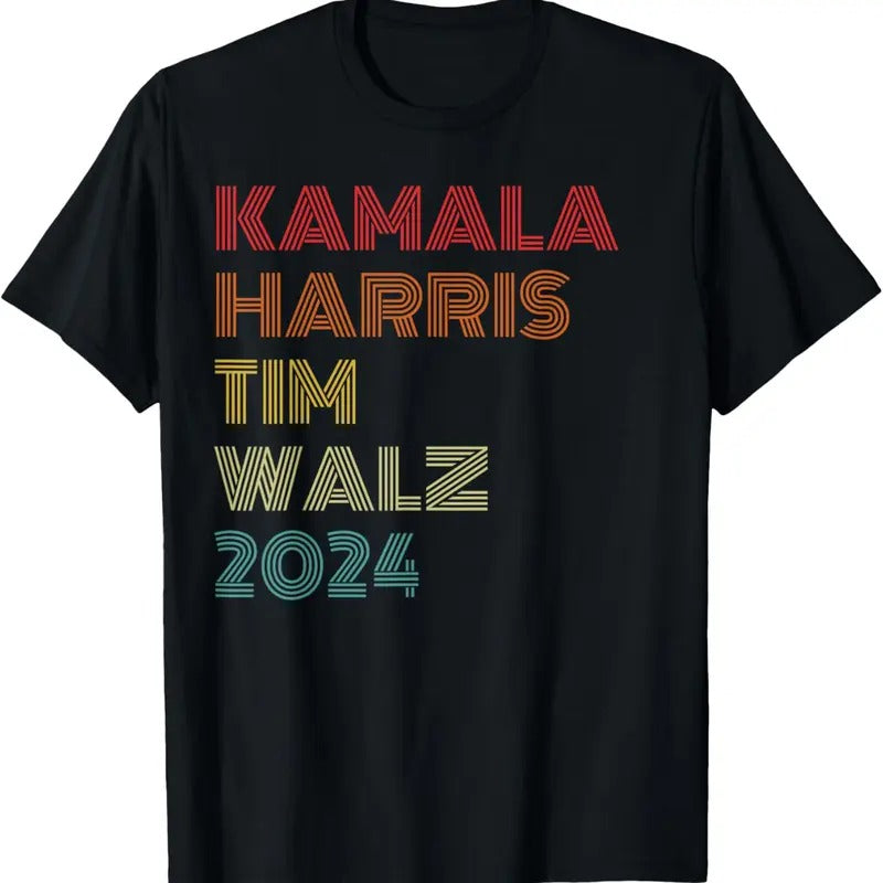 Comfort Colors Kamala Harris Tim Walz Vintage Style T-Shirt Hoodie, Sweatshirt | HypeDripTees.com
