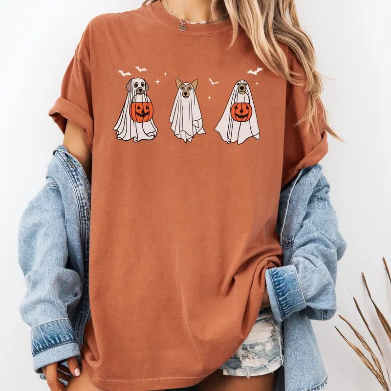 Comfort Colors Labrador Retriever Ghost Halloween Shirt, Halloween Dog Ghost shirt, Dog Lovers Halloween Shirt, Spooky...