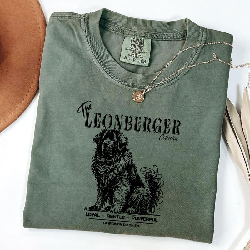 Comfort Colors Leonberger T-Shirt, Elegant Standard Leonberger Tee, Ink Sketch Poodle Shirt, Vintage Pet Graphic Tee,...