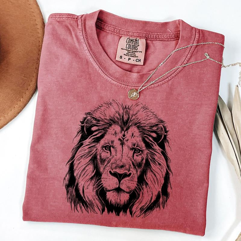 Comfort Colors Lion Face Shirt, Majestic Lion Shirt, Animal Lover T-Shirt, Wild Lion Shirt Cotton Fashion Hoodie, Sweatshirt