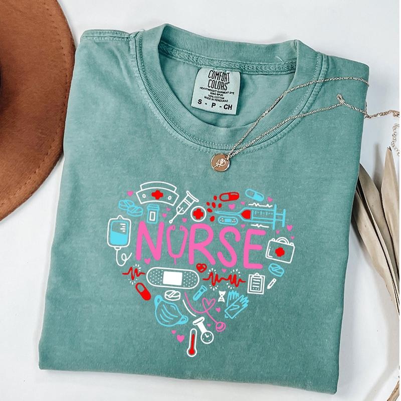 Comfort Colors Love Nurse Shirt, Nurse Outfits, Nurse Appreciation Gift, Nurses Week Gift, Nursing Student Outfits...