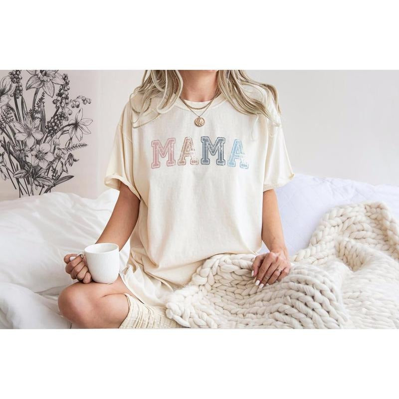 Comfort Colors Mama Shirt For Mothers Day Gift From Daughter, Comfort Colors Mama Tshirt For Birthday Gift For Her, Baby...