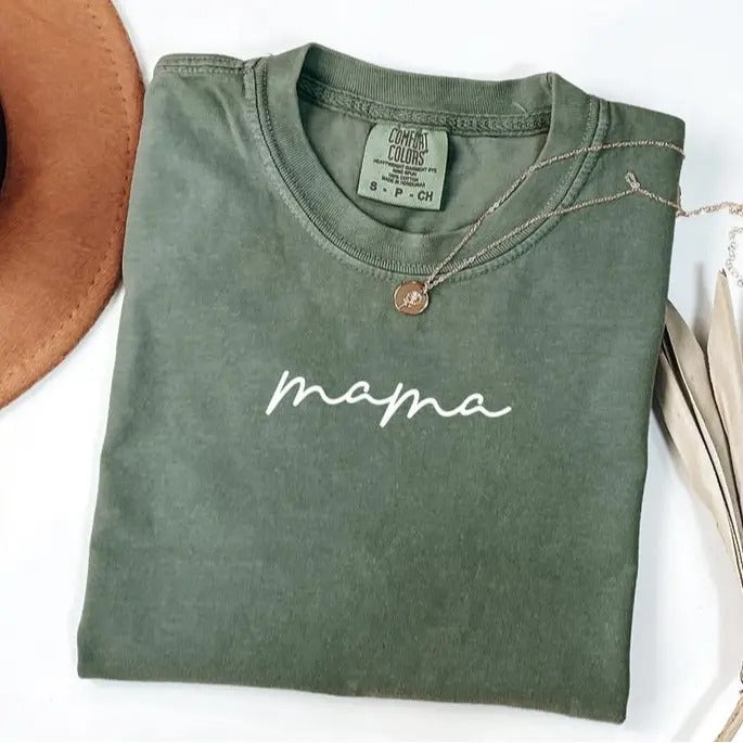 Comfort Colors Mama Shirt, Aesthetic Mother's Day Gift, Mom Appreciation Tshirt, Best Mom Ever Outfit, Cute Birthday Gift...