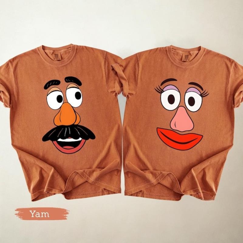 Comfort Colors Mr Potato And Mrs Potato Shirt, Potato Face Shirt, Family Matching Shirts Hoodie, Sweatshirt