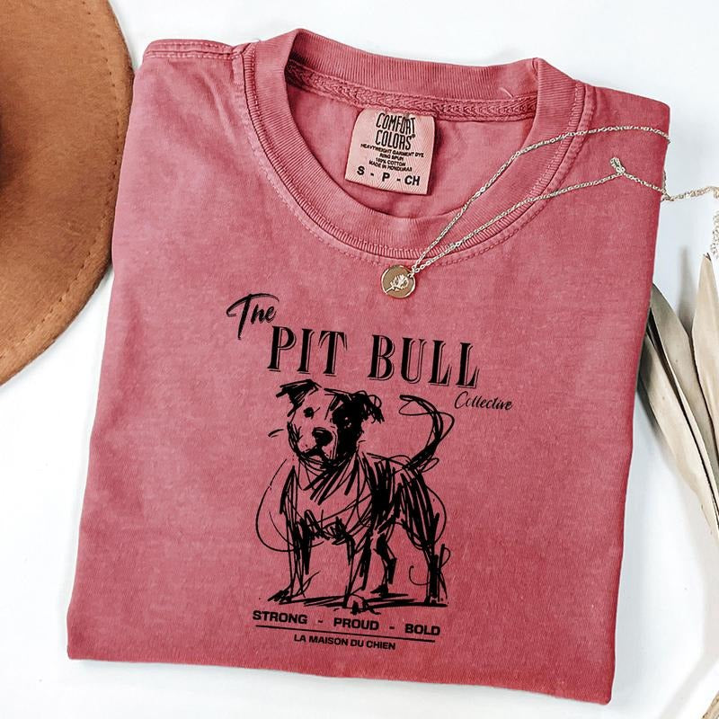 Comfort Colors Pit Bull T-Shirt, Elegant Standard Pit Bull Tee, Ink Sketch Poodle Shirt, Vintage Pet Graphic Tee, Proud...