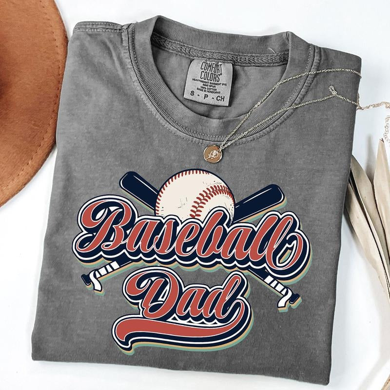Comfort Colors Retro Baseball Dad Shirt, Father's Day Gift, Vintage Baseball T-shirt, Sports Daddy Gift, Sport Dad Life...