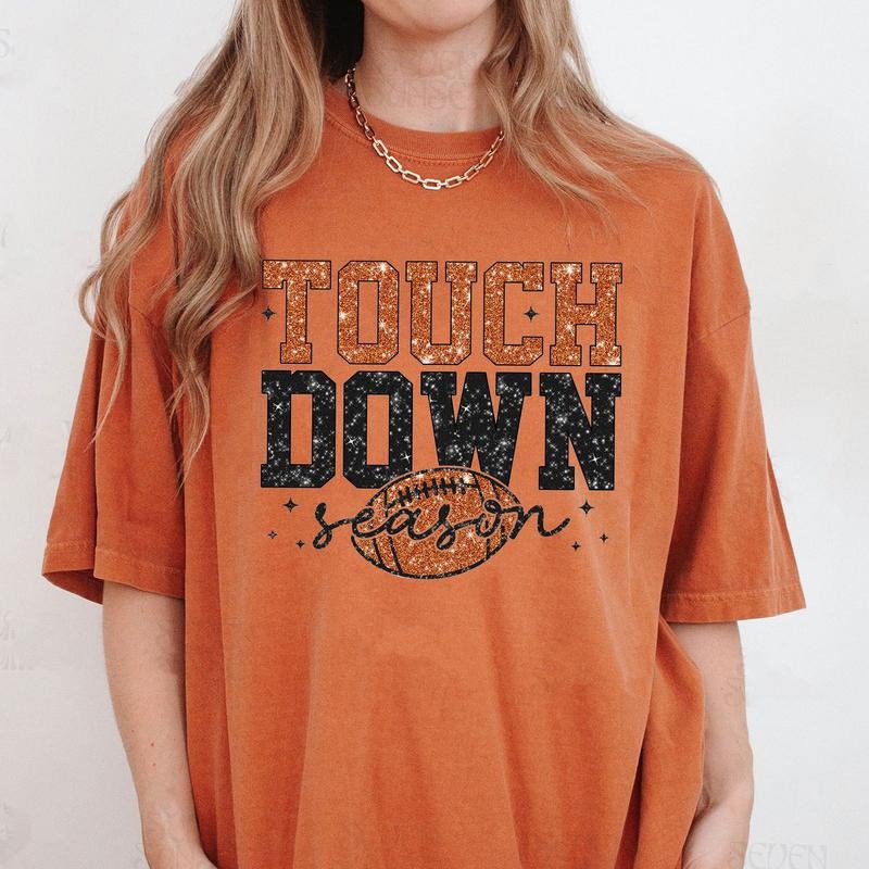 Comfort Colors Retro Football Shirt, Glitter Football Shirt, Football Mama Shirt, Football Mom Shirt, Sports Shirt,...