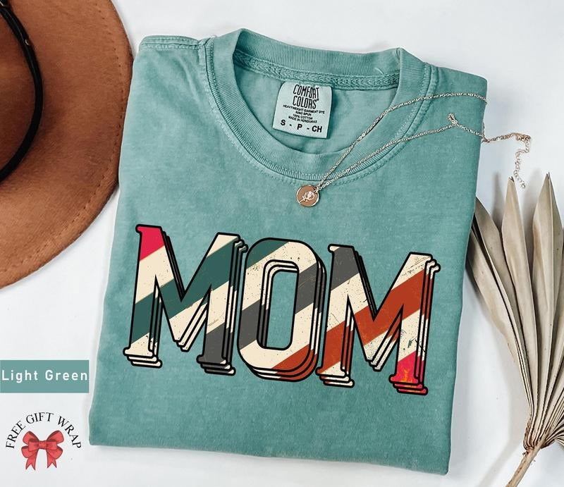 Comfort Colors Retro Mom T-Shirt, Gifts For Mother's Day, Vintage Cozy Mama Shirt, Trending New Mom Clothing Hoodie,...