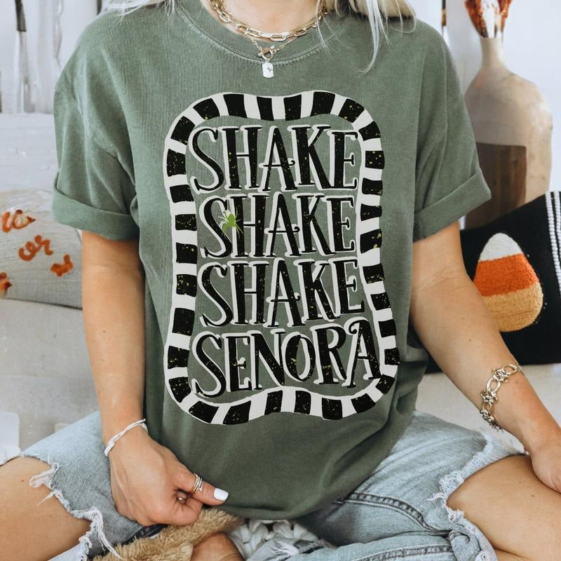 Comfort Colors Shake Shake Shake Shirt, Stripe Fall Tee, Awesome Cool Halloween Costume Tee, Funny Trendy Top Hoodie,...