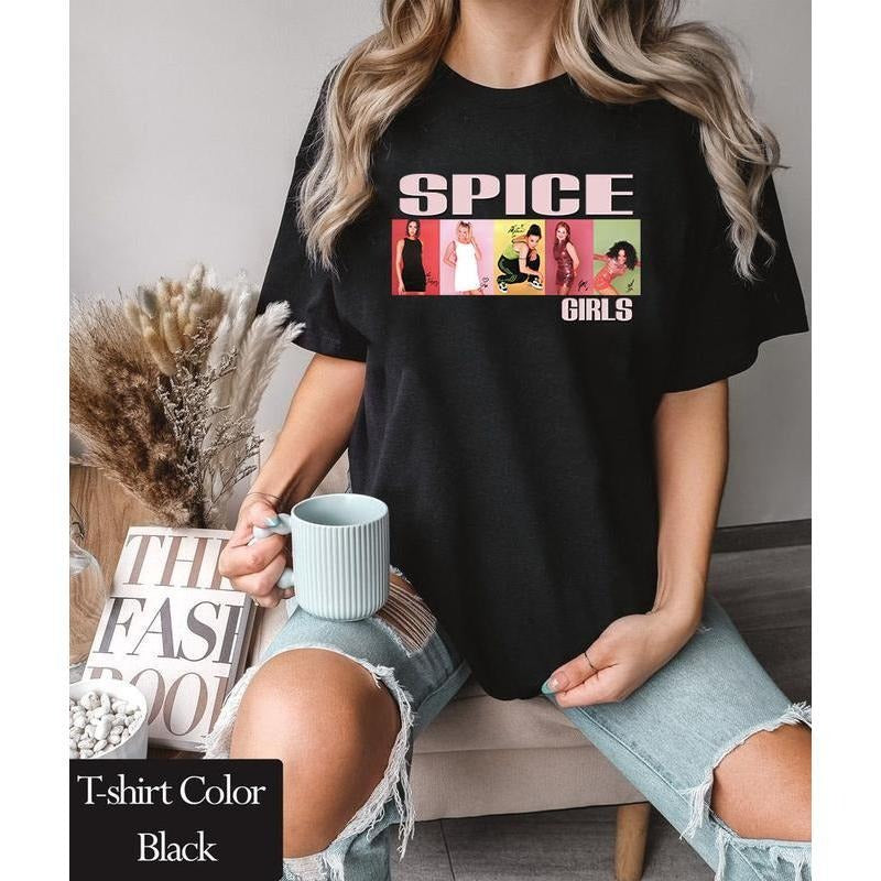 Comfort Colors Spice Girls Photo Block T-Shirt, Spice Tour Gift, Vintage 90s T shirt, Music Shirt for Fan Hoodie, Sweatshirt