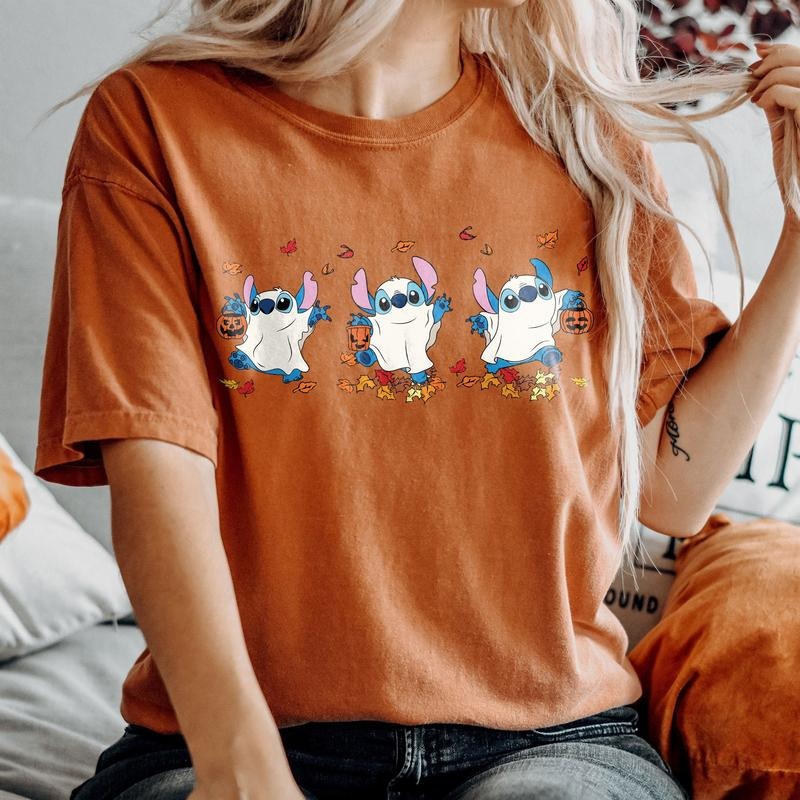 Comfort Colors Stit.ch Ghost Halloween Shirt, Spooky Season Shirt, Cute Fall Shirt, Halloween Women's Shirt Hoodie,...