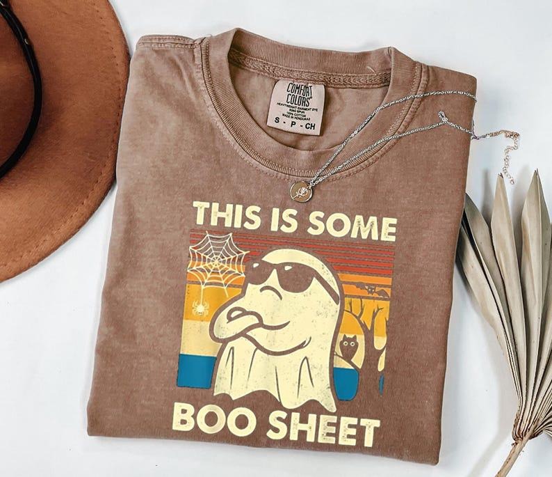Comfort Colors This Is Some Boo Sheet Shirt, Some Boo Sheet Shirt, Funny Halloween Shirt, Cute Halloween Ghost Shirt,...