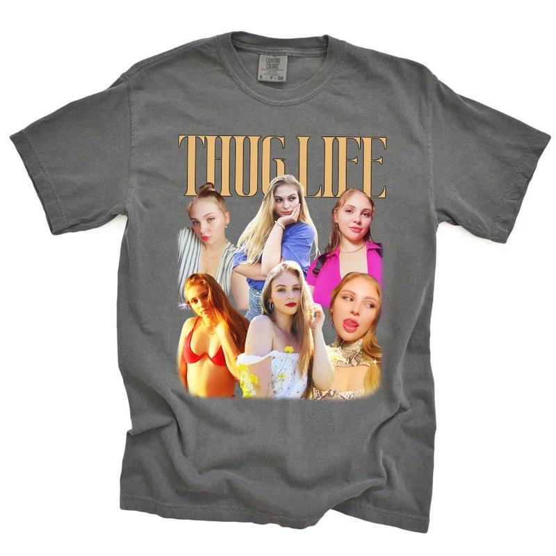 Comfort Colors Thug Life Custom Photo  Shirt Hoodie, Sweatshirt | HypeDripTees.com