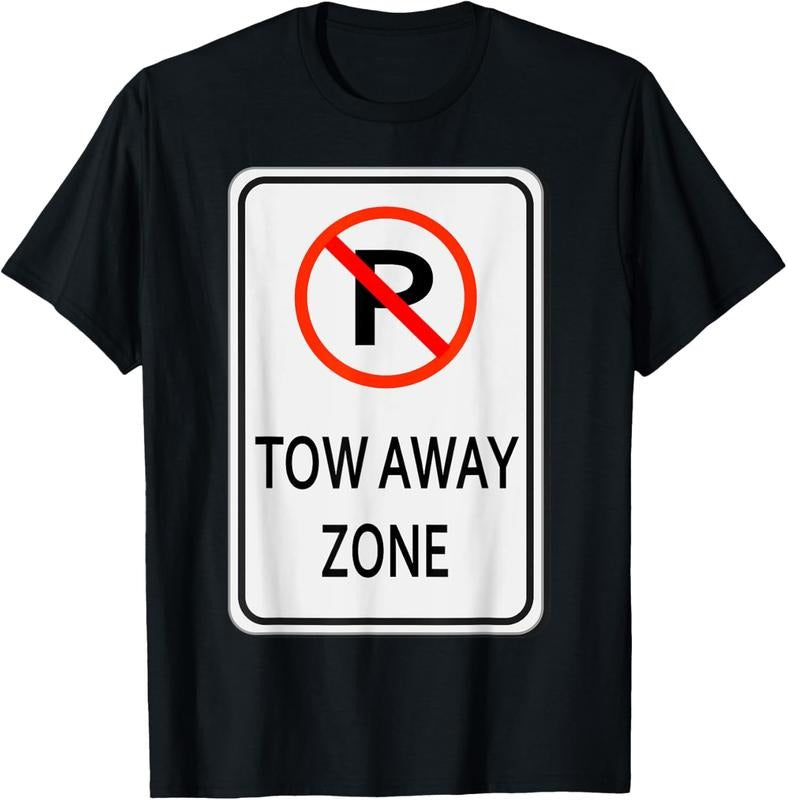 Comfort Colors Tow Away Zone No Parking Sign Easy Halloween Costume T-Shirt Hoodie, Sweatshirt | HypeDripTees.com